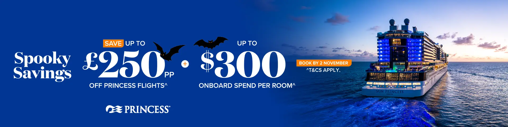 Princess Onboard Credit + Save on Princess Flights
